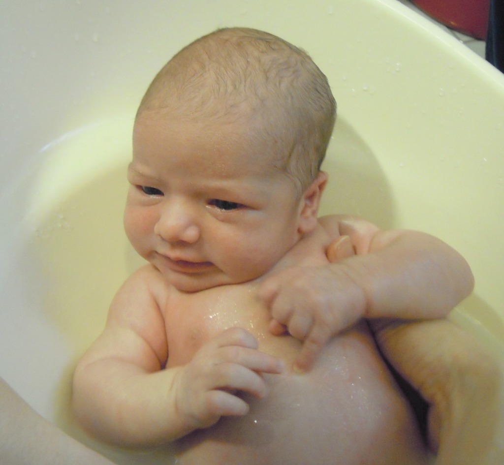 Leonardo's first bath